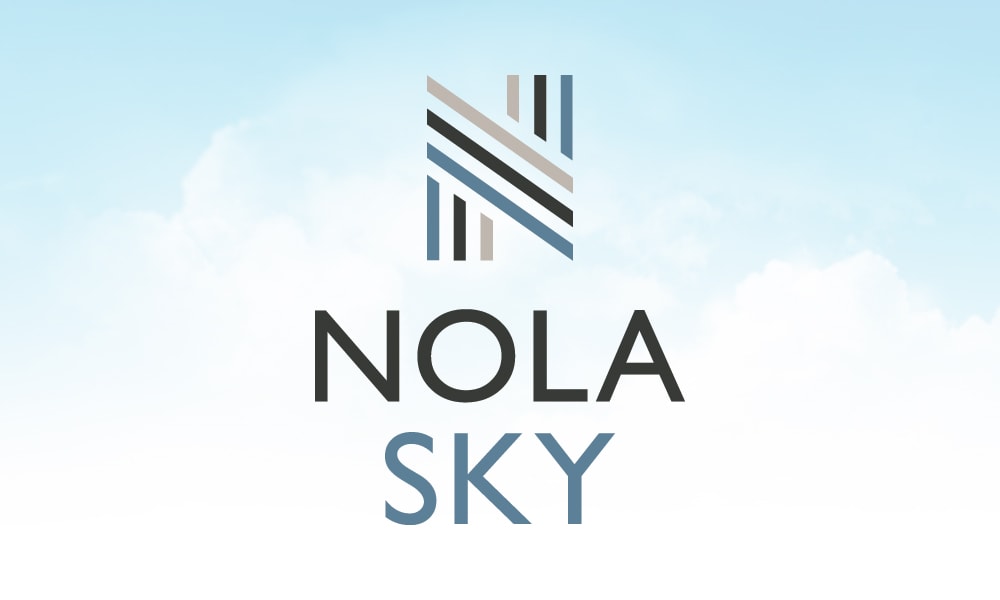 NOLA SKY Logo set on sky background